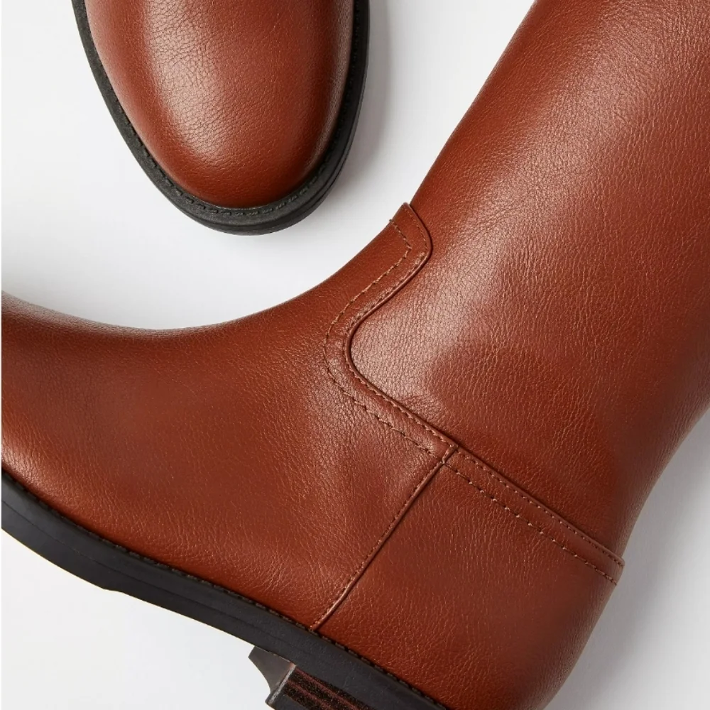 NEW! ANN TAYLOR LOFT Cognac Tall Riding Boots 11.